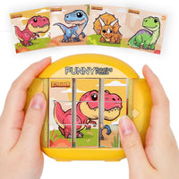 Rotating Puzzle for Toddlers Kids 3+, Travel Essentials Toys – Fun for Kids & Family - Dinosaur