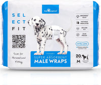 Paw Inspired Select Fit Male Dog Wraps, Wetness Indicator - Medium