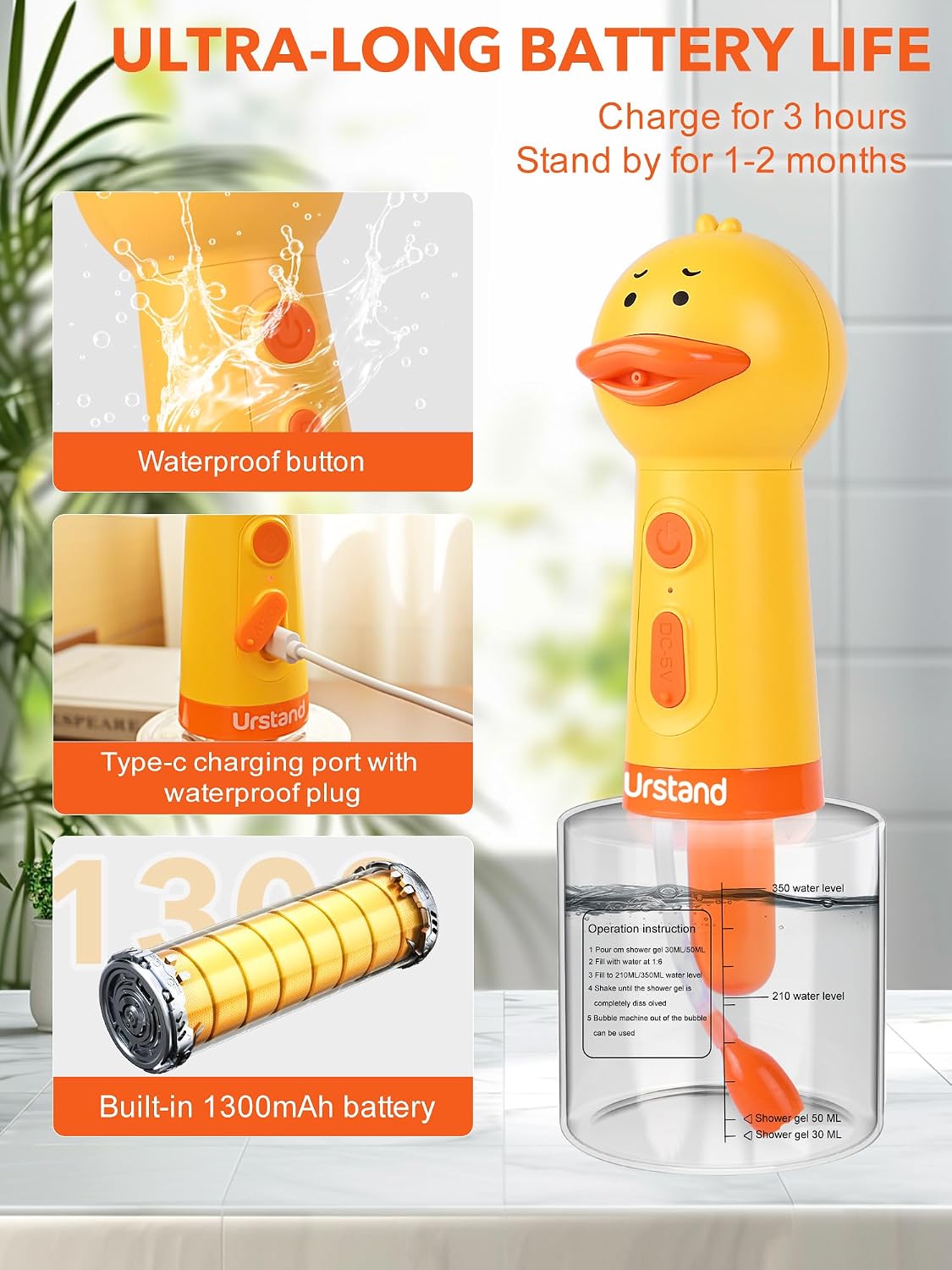 Dog Foaming Soap Dispenser - Yellow Duck - image 3