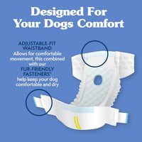 Simple Solution Female Dog Diapers, Disposable Dog Diapers - 30 Count / Small - image 4