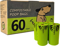 Certified Compostable Dog Poop Bag Rolls - 1 Count (Pack of 60)