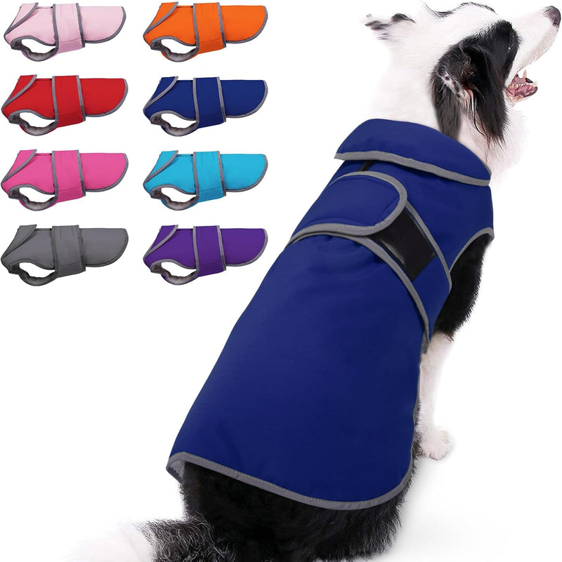 MIGOHI Warm Dog Coat Waterproof Winter Dog Jacket, M - Navy / XXX-Large