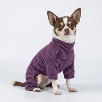 Fitwarm Turtleneck Raglan Dog Pajamas - Small / Purple - image 4