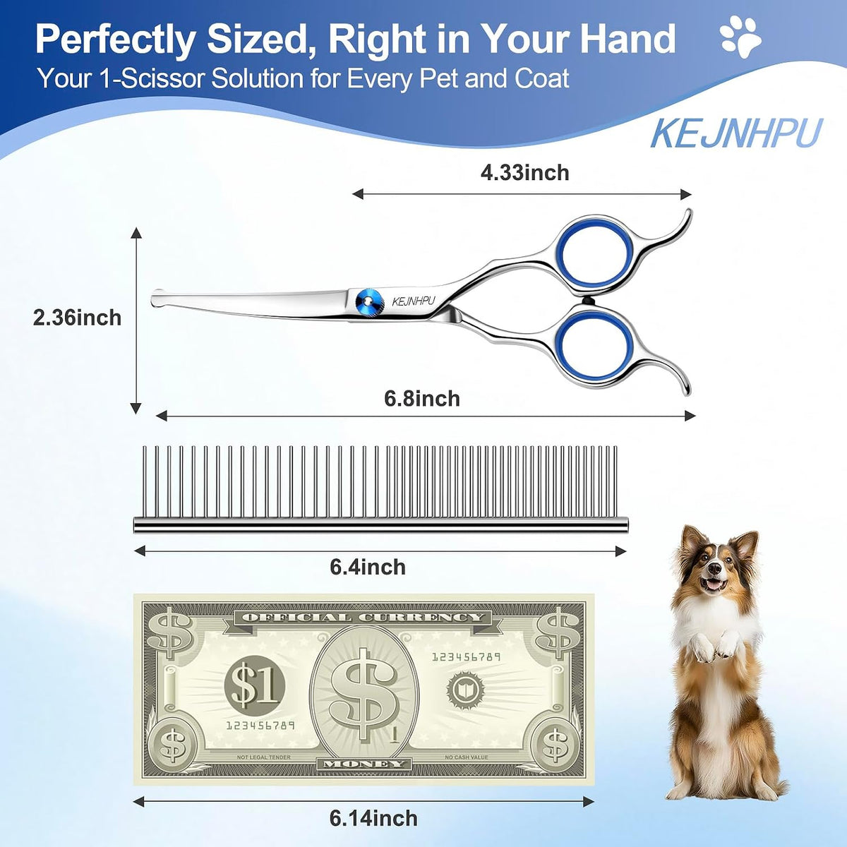 Professional Dog Grooming Kit 6.8 Inches - image 2