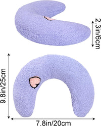 Cat Calming Pillow for Indoor Pet Soft Fluffy Neck Pillow – Essentials for Dogs - Purple / Peaches - image 2
