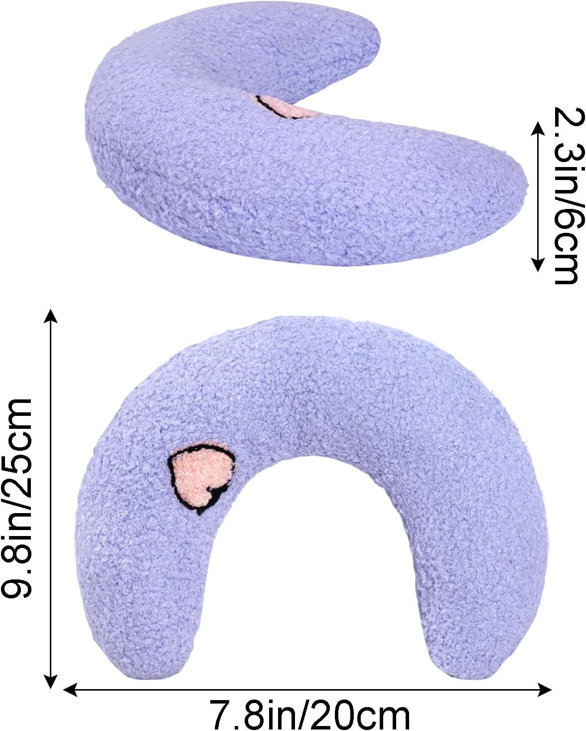 Cat Calming Pillow for Indoor Pet Soft Fluffy Neck Pillow – Essentials for Dogs - Purple / Peaches - image 2