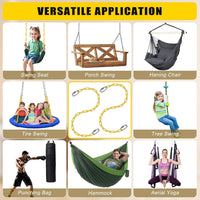 BeneLabel 40 inch yellow coated heavy duty hanging chains with carabiners - view 30