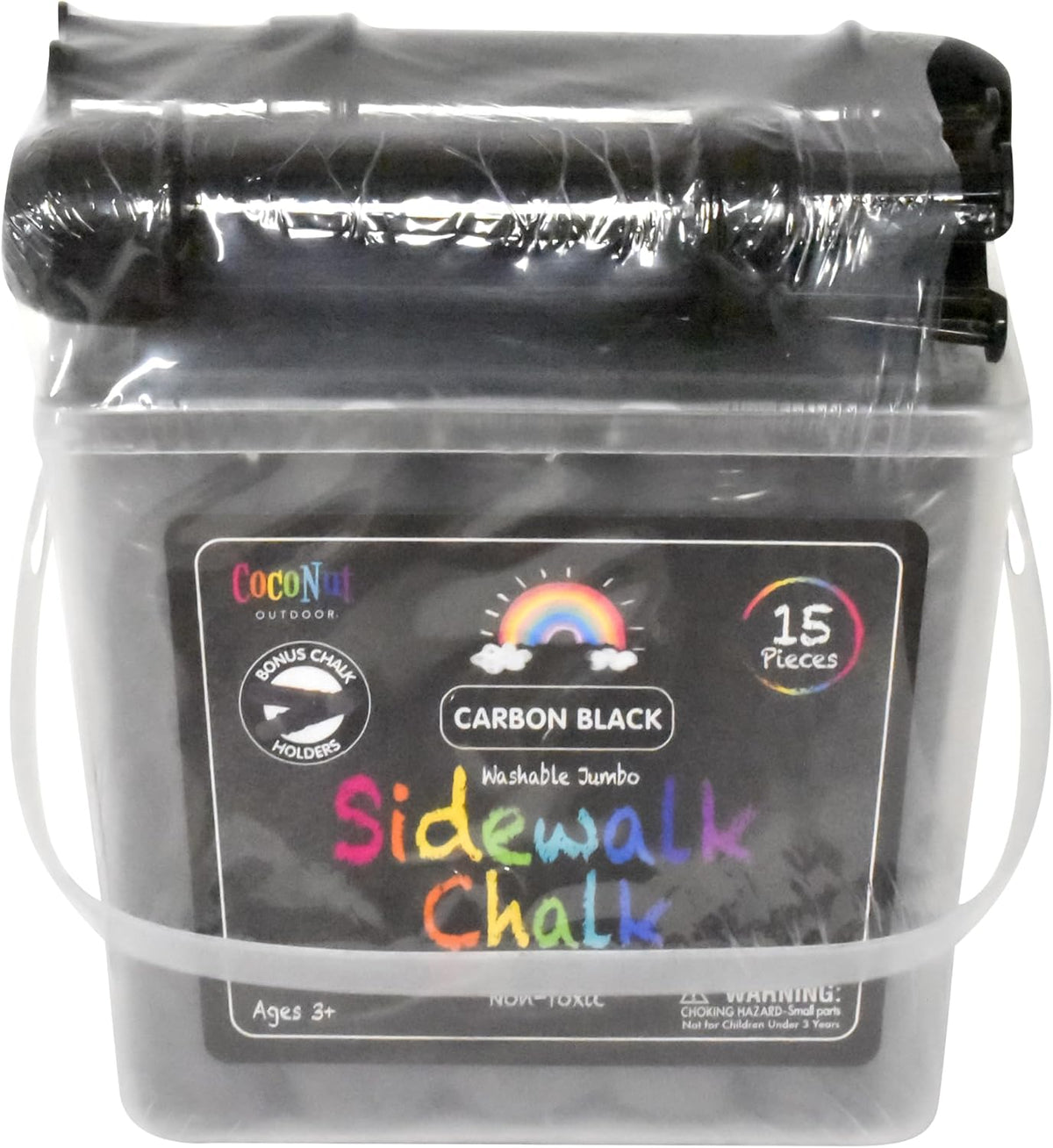 CocoNut Outdoor jumbo sidewalk chalk bucket with 40 thick chalk sticks in 7 colors - view 11