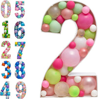 28 inch DIY Mosaic Balloon Number 1 Frame, Party Backdrop Decor – Fun for Kids & Family - Number 2