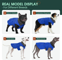 Kuoser Large Dog Coat, Fleece Lined Dog Winter Jacket with Harness Hole, L – Essentials for Dogs - Medium (Chest: 16.53" - 20.47") / Royal Blue - image 2