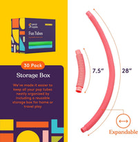 Special Supplies Fun Pull and Stretch Tubes for Kids, Pop, Bend - 30-Pack Primary Colors - image 4