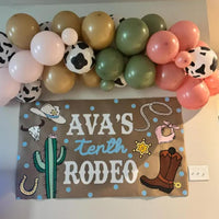 Sage Green Brown Balloons - Pink Green Cow - image 2