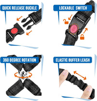 Lukovee Double Dog Car Seat Belt, No Tangle Headrest Restraint – Essentials for Dogs - Black-Detachable / 1 Pack-Detachable - image 4