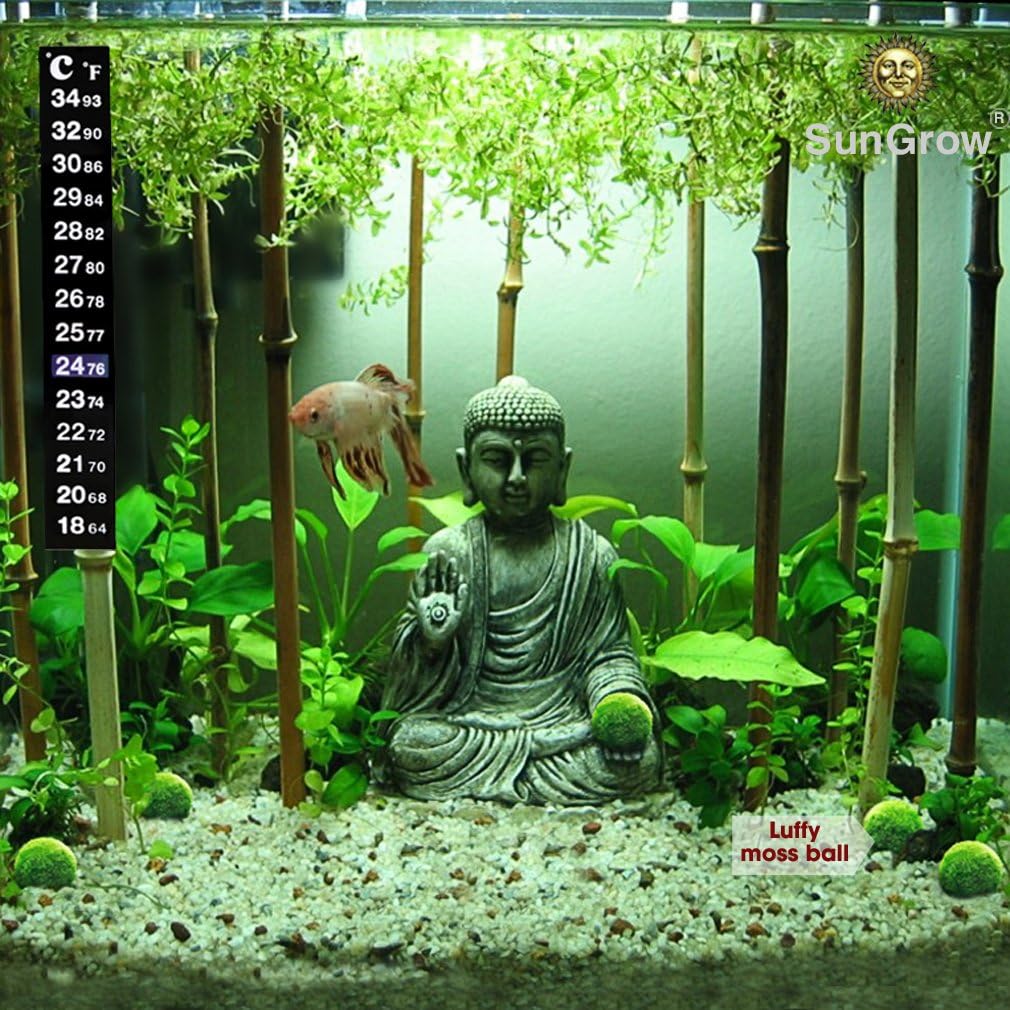 SunGrow Betta Fish Tank Thermometer Stick On - 1 Pc Thermometer - image 4