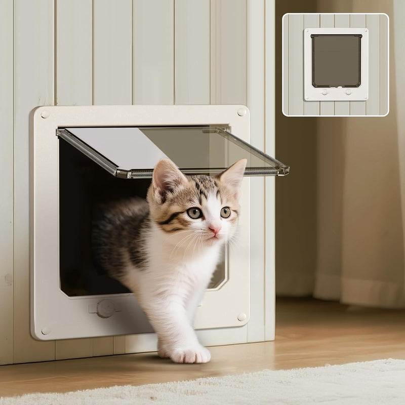 LIBBEPET Thin Interior Cat Door - M-Inner Size: 5.7"W x 6.1"H