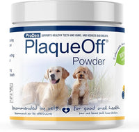 ProDen PlaqueOff Powder for Pets - Cat & Dog Breath Freshener - Plaque & Tartar Remover for Pet Oral Care - 180g