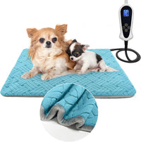 Cat Heating Pad with Smart Temperature and Timer Adjustable – Essentials for Cats - Blue 18*18''