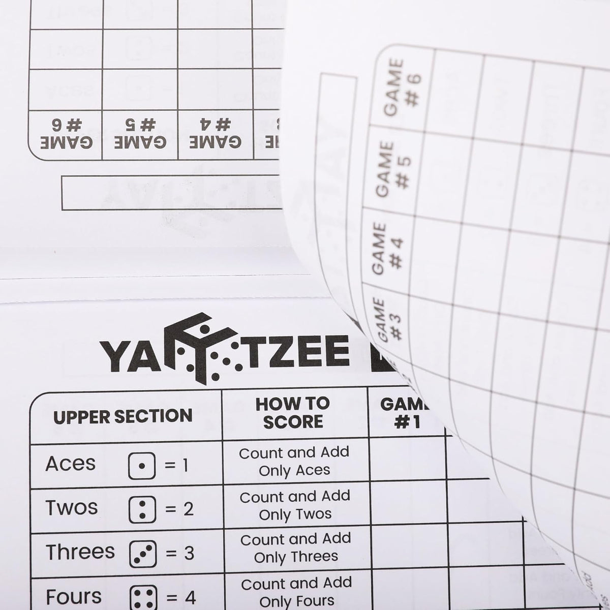 Perforated Yahtzee Score Pads: 120 Easy Tear Off Score Sheets - 6x9" - 120 Pages (1-Pack) - image 2