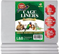 Bird Cage Liners, 120 Unscented Newsprint Sheets - 21.5" x 31" (120 Sheets)