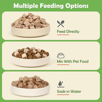 MON2SUN Freeze Dried Duck Cat and Dog Treats, Single Ingredient Natural and Healthy Dog Snacks, High Protein Training Treats & Food Topper, 9.5 oz