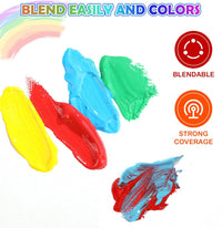 AROIC 8PCS Washable Finger Paint, Non-Toxic Finger Paints – Fun for Kids & Family - 16 Colors (1.05oz) - image 3