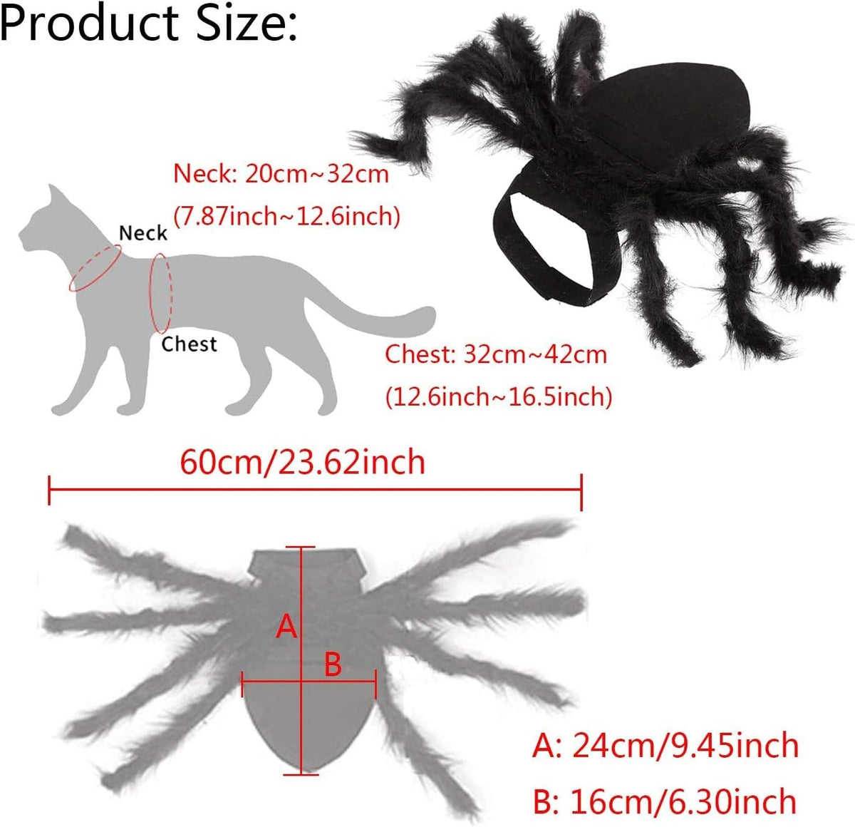 Halloween Spider Costume for Dog Cat - Medium - image 4