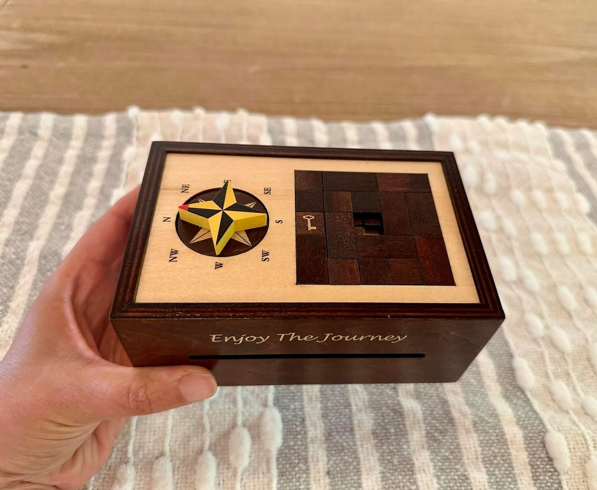 Winshare Navigation Enigma wooden secret puzzle box for money and gift cards - view 6