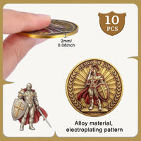 Nosiny 10 piece armor of God prayer coins in classic style alloy metal - view 15