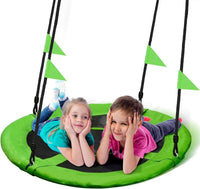PACEARTH 40 Inch Saucer Tree Swing Flying 600lb Weight Capacity 2 - Green / 40 IN