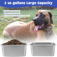 3 Gallon Large Dog Water Bowl, Stainless Steel Bowl, Giant Dogs – Essentials for Dogs - 2PCS(Original Color) / 2 Gallons - image 3