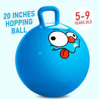 U&C Planet Hopper Ball, 18In Bouncy Ball with Handle for Kids Ages 3-6 – Fun for Kids & Family - 5-9 Years / Blue Ghostface - image 2
