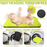 Drydiet 4 Pack Self Warming Cat Mat for Pets - 16 x 20 Inch / Green / Solid - image 3