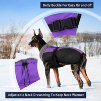 IECOii Extra Warm Reflective Dog Coat - XXXX-Large(Chest:37.4-53.1 in) / Purple - image 2