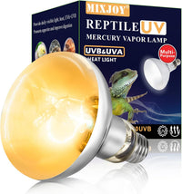MIXJOY 100W Reptile Heat Lamp Bulb Full Spectrum UVA UVB Sun Light - 1 Count (Pack of 1)