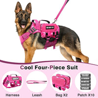 WINSEE Tactical Dog Harness with Dog Leash - X-Large / Camo Pink - image 2