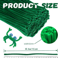 Black Pipe Cleaners for Crafts, Craft Supplies, Arts and Crafts - Christmas Green - image 2