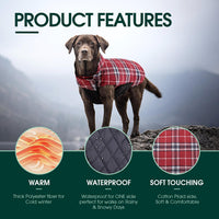 Kuoser Waterproof Dog Coat - Red / Small (Pack of 1) - image 2