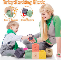 Qirptey Montessori Toys Toddler Stacking & Cups Blocks Sensory Bin - image 2