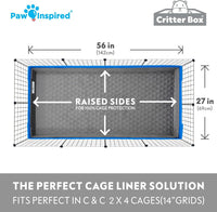 Paw Inspired Critter Box Cage Liner, Raised Sides, C&C 2x4 – Daily Care for Small Pets - C&C 2x4 (14" Grids) - image 3