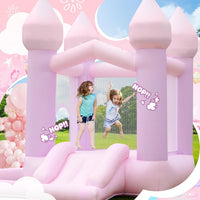 FBSPORT white bounce house with slide, ball pit and blower - view 8