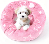 Round Dog Bed Cover Washable Elastic Edged 30×9.8 Inch – Essentials for Dogs - 30*30*9.8 Inch / Pink - image 2