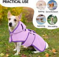 Dog Bathrobe, Fast Drying Coat - Small / Purple - image 3