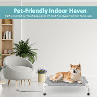 Elevated Dog Bed with Teslin Cooling Fabric, Lightweight Dog Cot - M-Gray - image 4