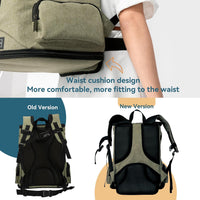 Petsfit Dog and Cat Backpack Carrier, Padded Waist Support - AGreen - image 2