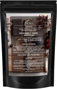 Santal Carpet Freshener Powder: Powerful Odor Eliminator for Home, Upholstery Deodorizer, Carpet Deodorizer, Pet Urine, Cat Litter Box - Santal Fragrance