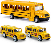 3 Pack Pull Back School Bus Playset
