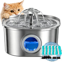 PEKTACO Cat Water Fountain, 1 Filter - 3.2L-HT+6 Filter
