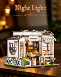 DIY Miniature House Kit, Pet Shop Book Nook Kit with LED Light - Pet Shop - image 2