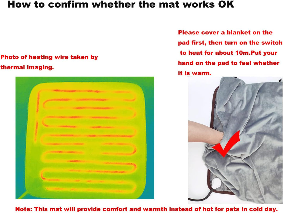 Pet Heating pad Outdoor Small Dog cat Heating pad Heated ped beds - Digital-Printfoot / 18X18 inch - image 4