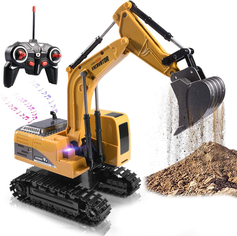 Remote Control Excavator, Beach Excavator Sand Toy Gift for Boys Age 3-7 – Fun for Kids & Family